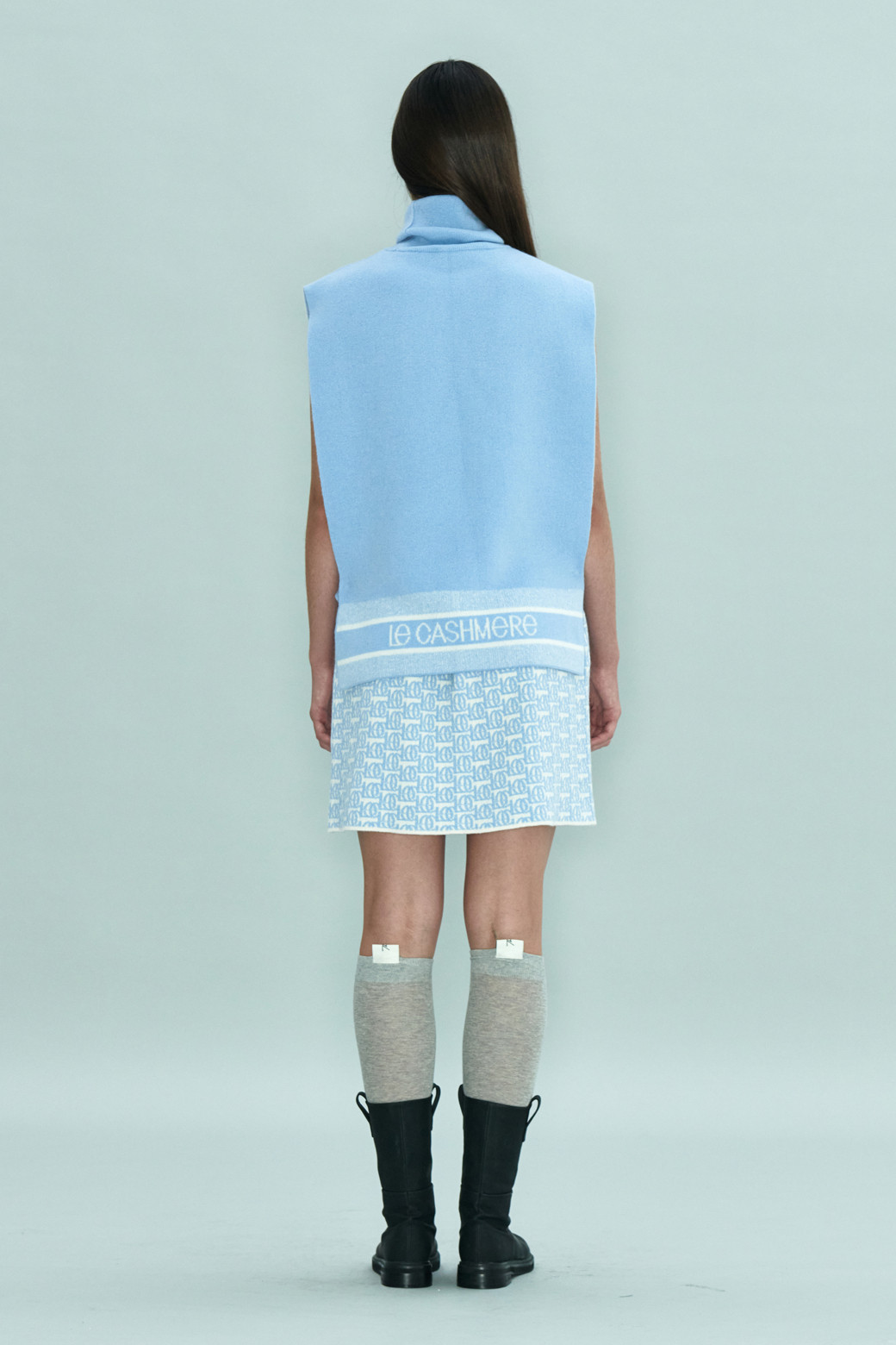 LE CASHMERE - 미니스커트 - Logo Jacquard Skirt