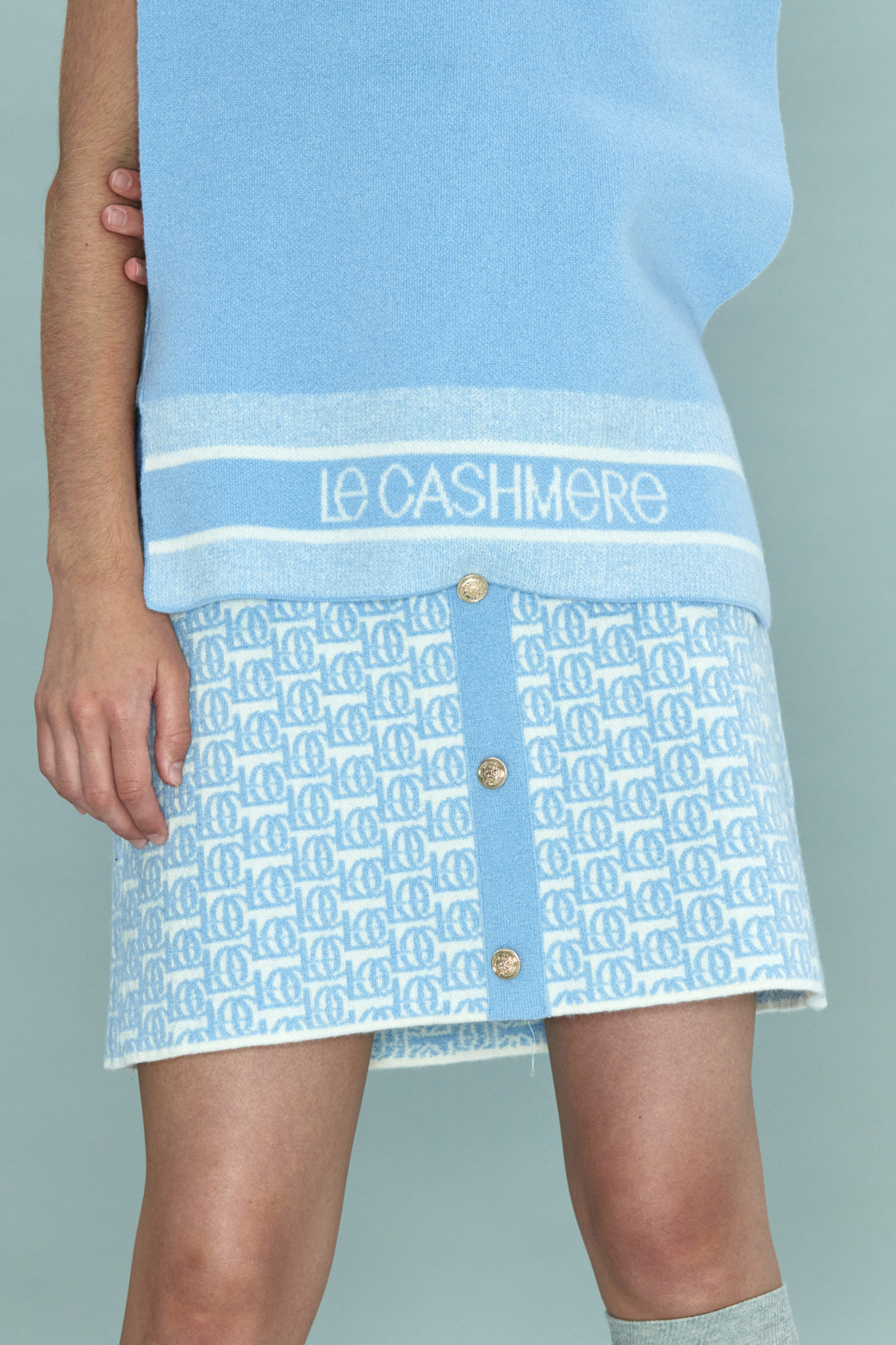 LE CASHMERE - 미니스커트 - Logo Jacquard Skirt