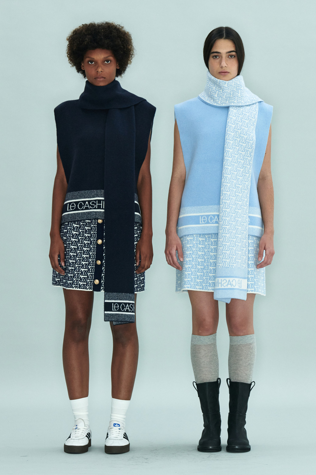 LE CASHMERE - 미니스커트 - Logo Jacquard Skirt