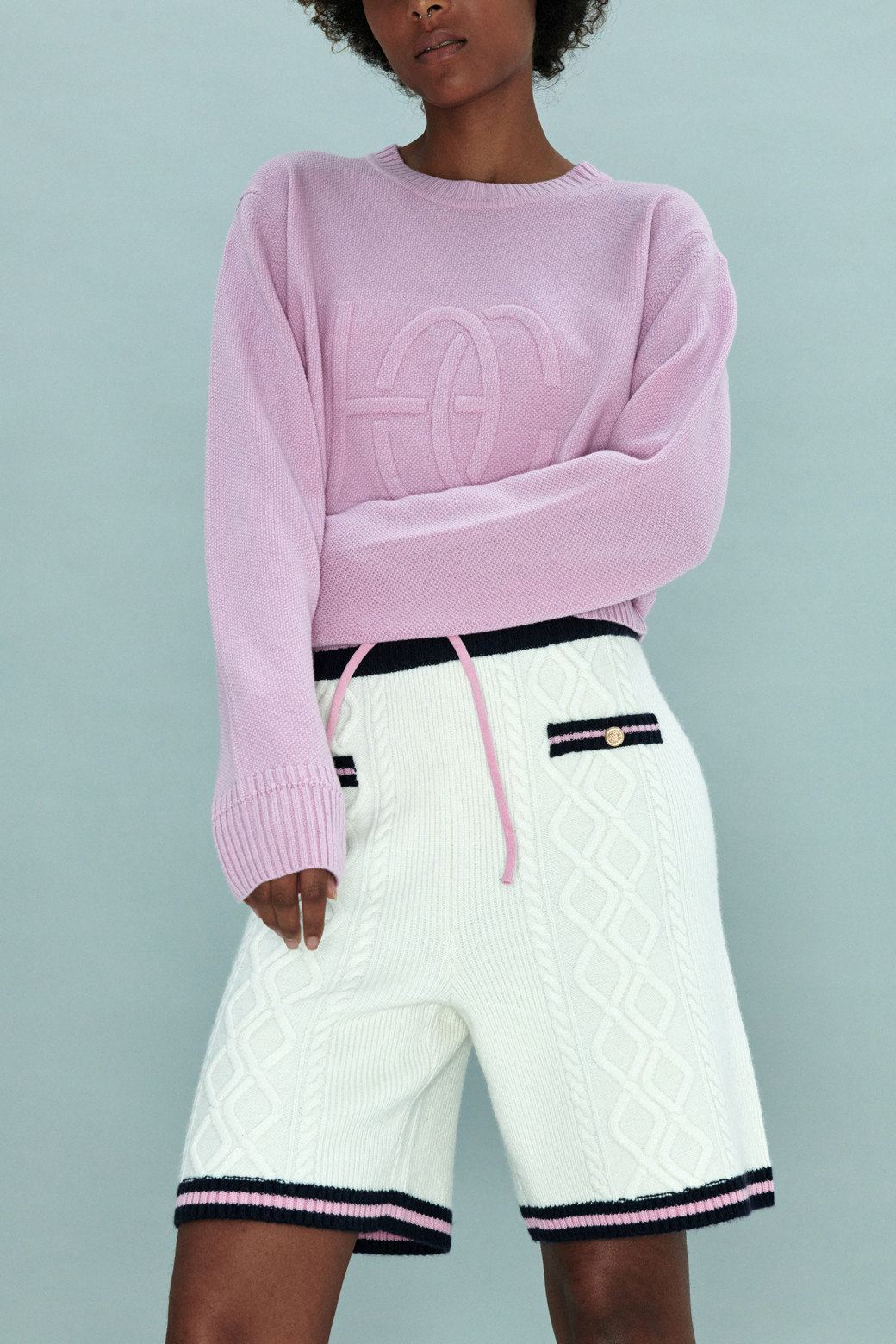 LE CASHMERE - 쇼트팬츠 - Cable Shorts