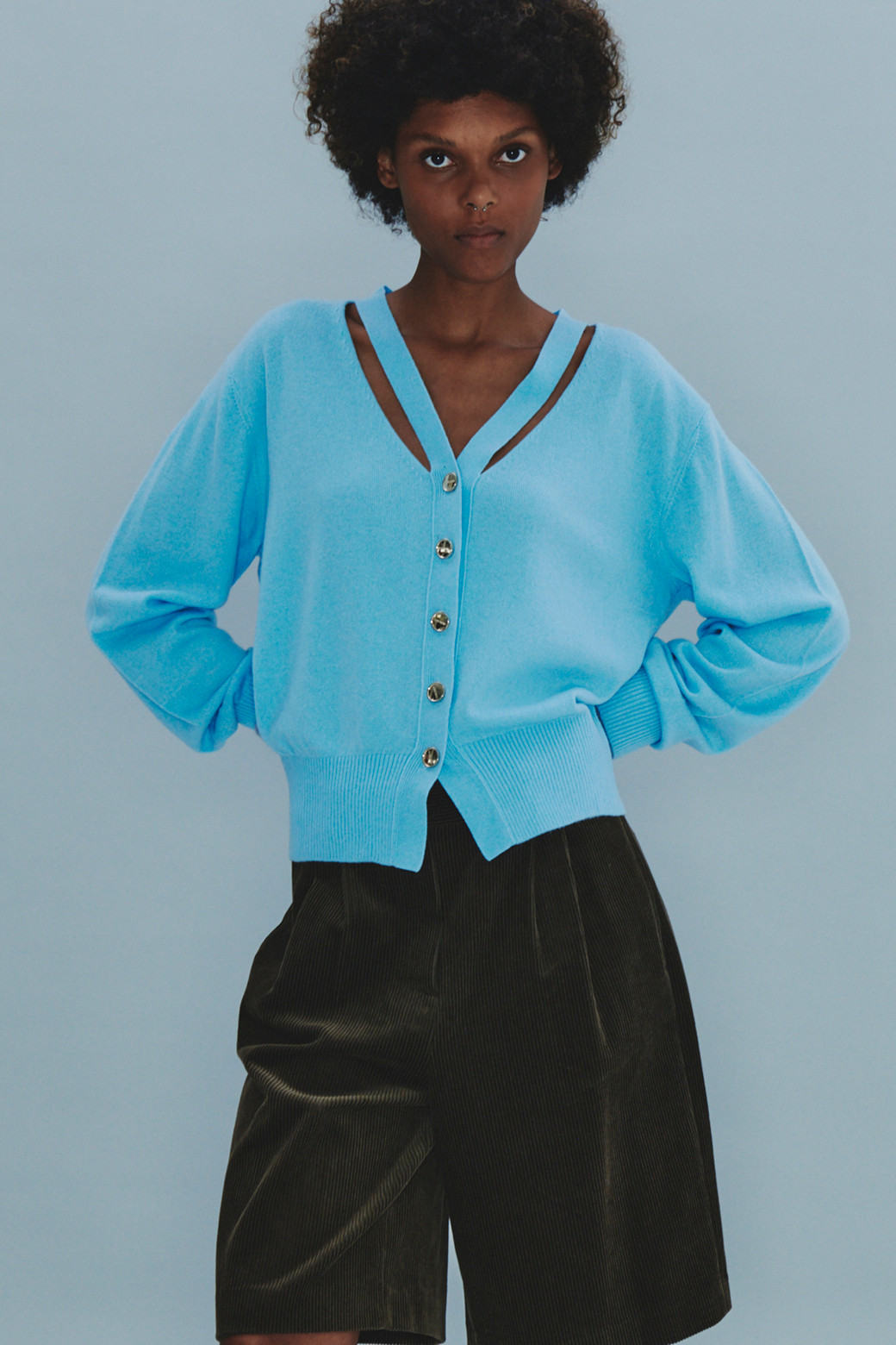 LE CASHMERE - 가디건 - Cut-out Cardigan
