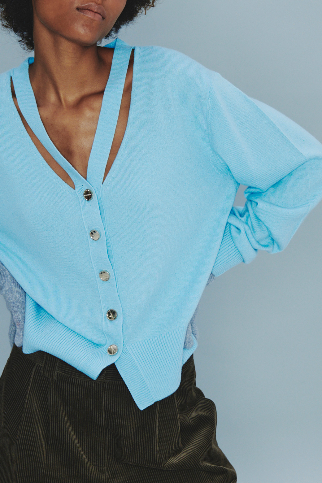 LE CASHMERE - 가디건 - Cut-out Cardigan