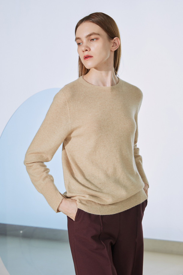 LE CASHMERE - 스웨터 - WOMAN ROUND PULLOVER