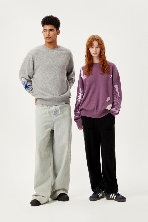 LE CASHMERE - 스웨터 - Schmere Pattern Sweater 