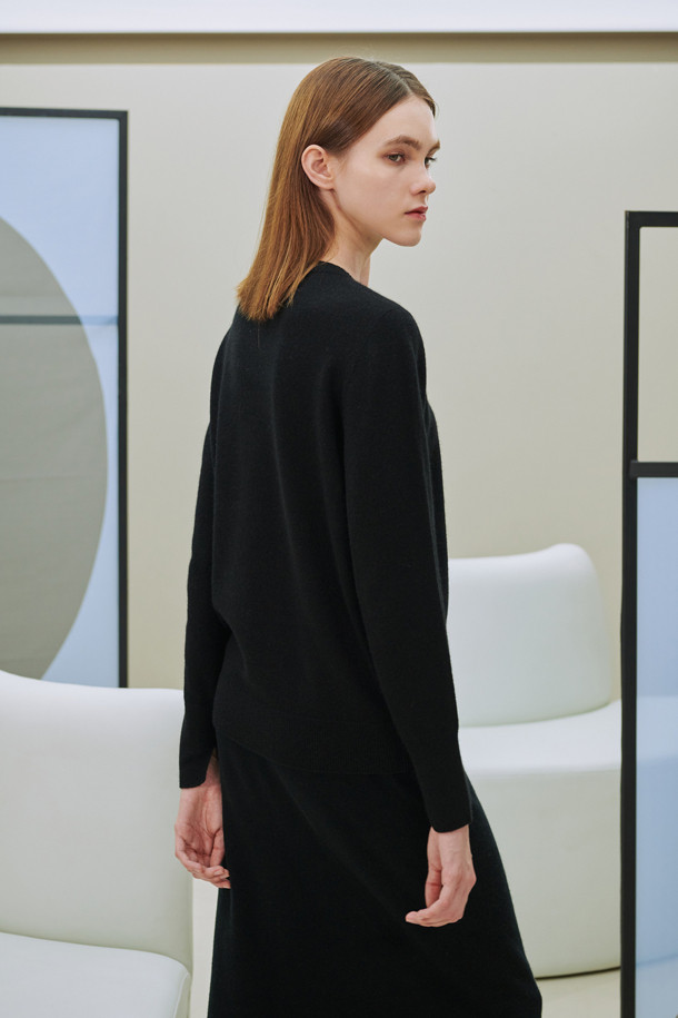 LE CASHMERE - 스웨터 - WOMAN ROUND PULLOVER