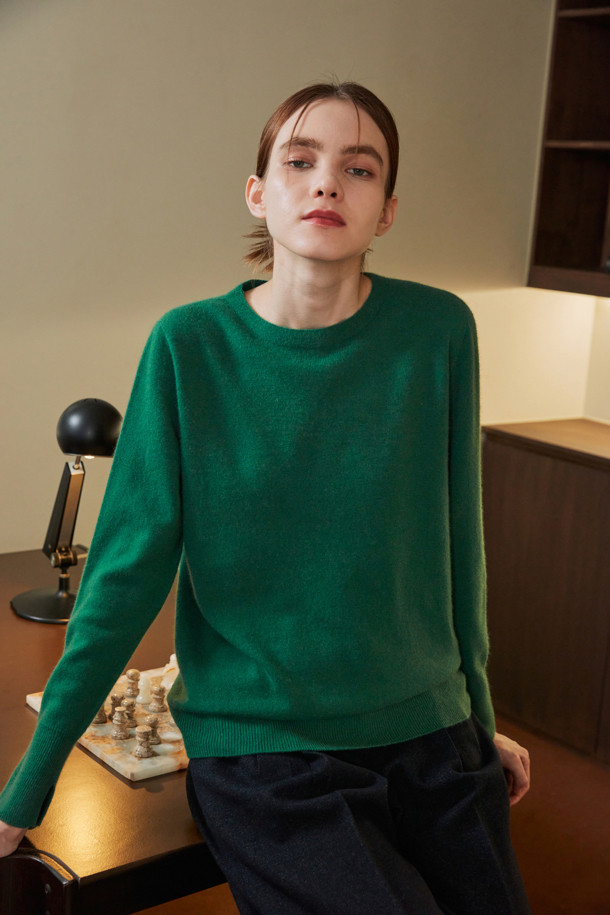 LE CASHMERE - 스웨터 - BASIC ROUND PULLOVER