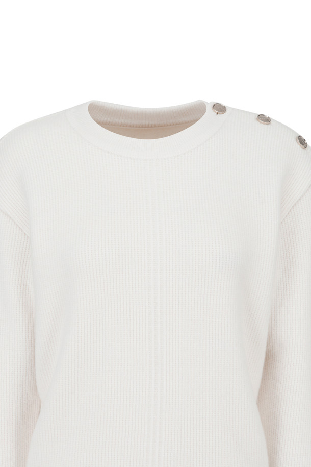 LE CASHMERE - 스웨터 - Line Sweater with Buttons