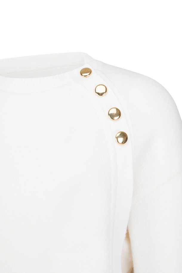 LE CASHMERE - 스웨터 - Side Button Sweater