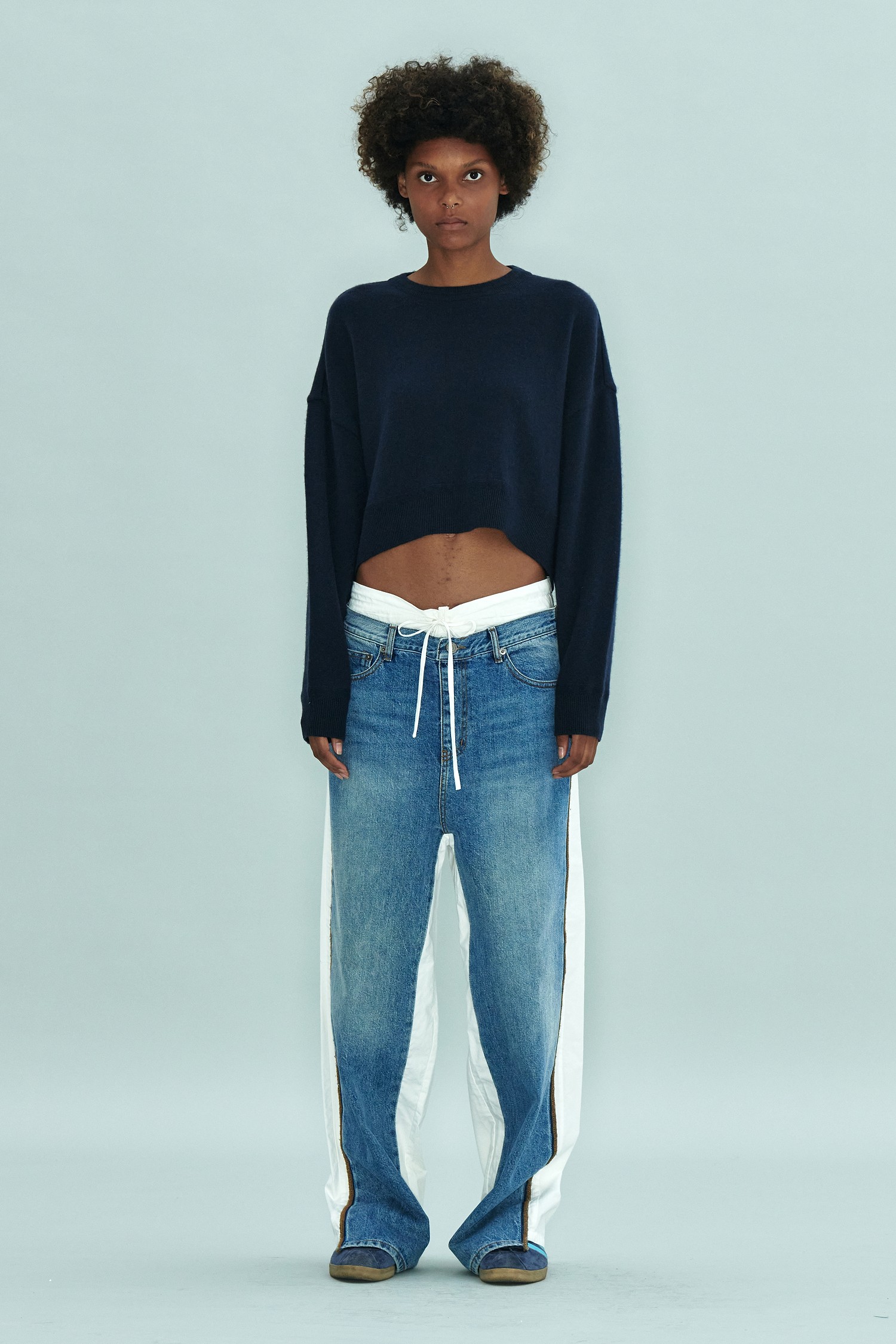 LE CASHMERE]Cropped Sweater_D5WAW23103NYX