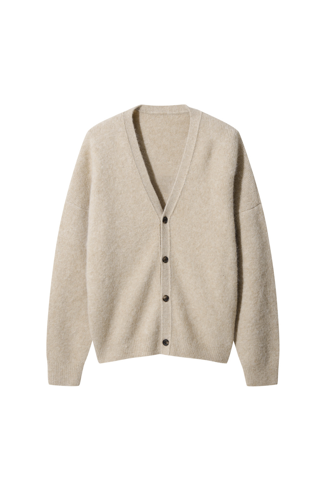 LE CASHMERE - 가디건 - Men Alpaca Cardigan (Beige)