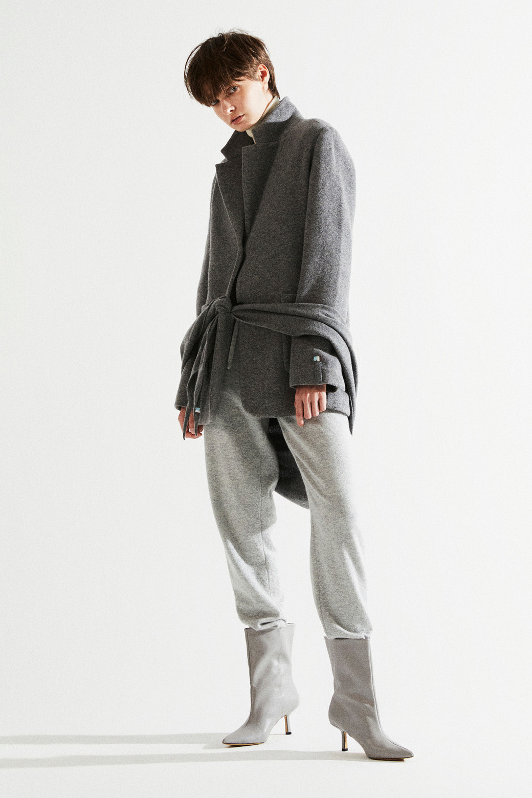 LE CASHMERE - 롱/미디팬츠 - Essential Jogger (Light Gray)