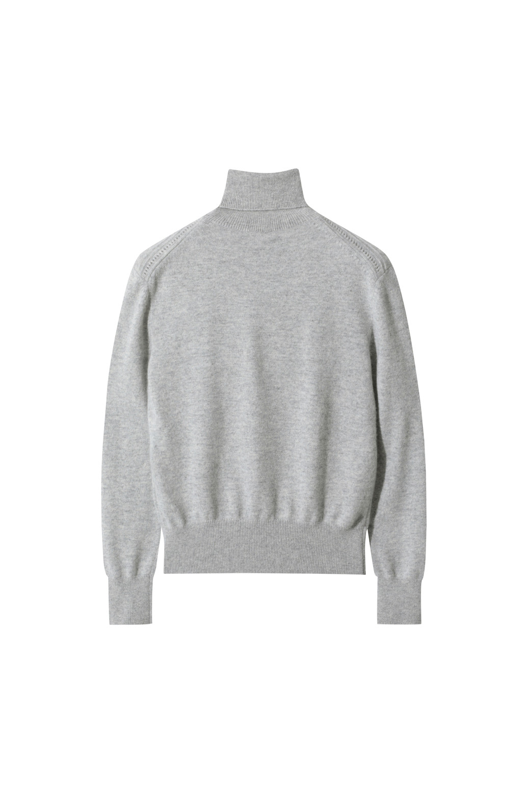 LE CASHMERE - 스웨터 - Essential High Neck Sweater (Light Gray)