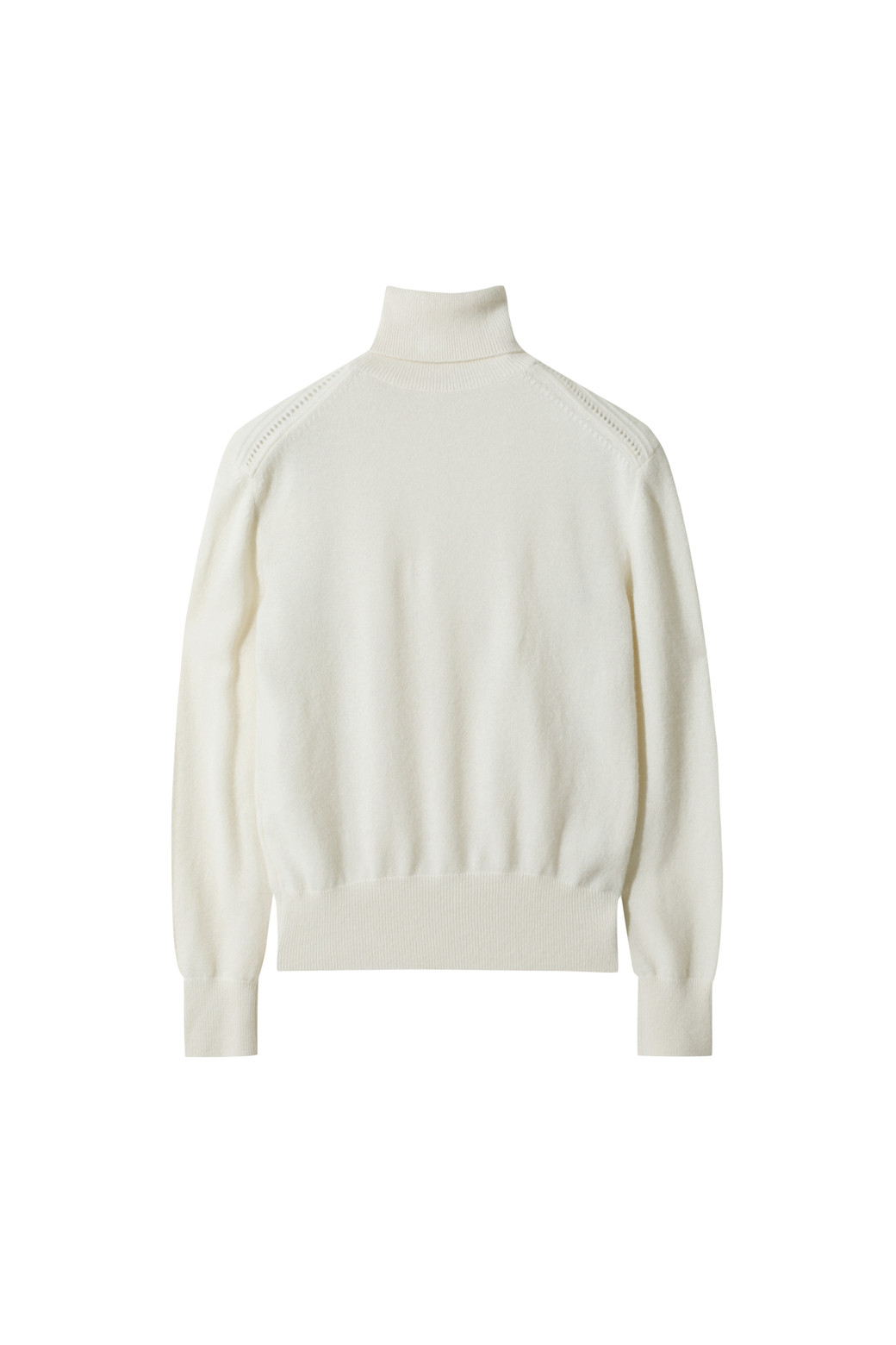 LE CASHMERE - 스웨터 - Essential High Neck Sweater (White)