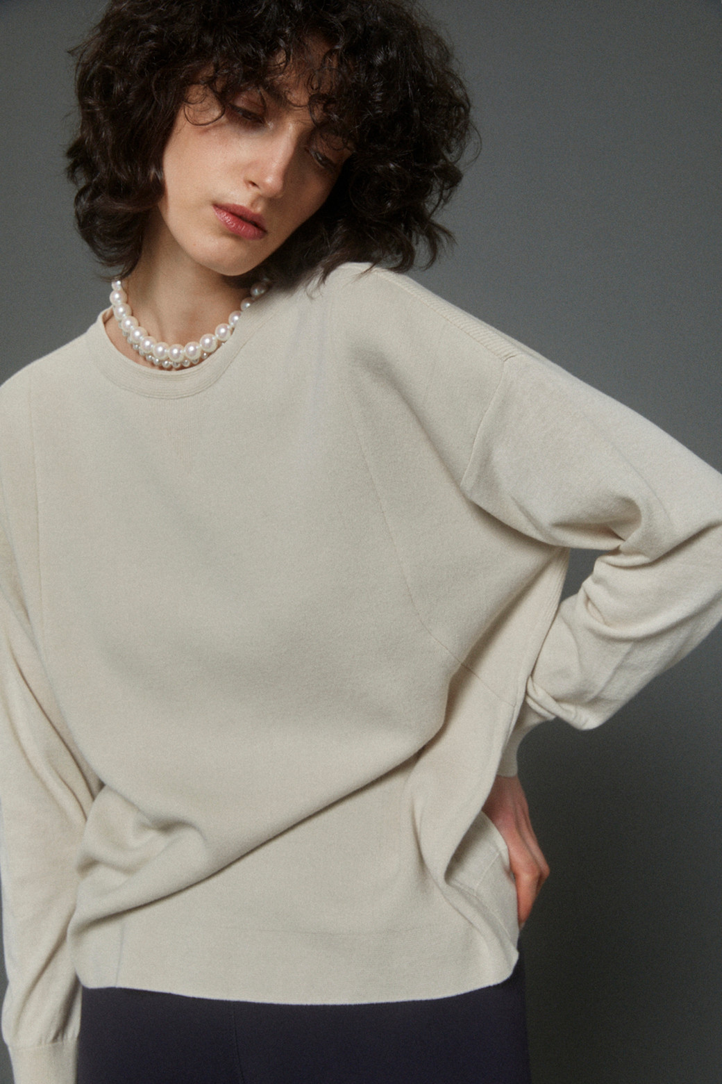LE CASHMERE - 니트/가디건 - Sheer Long Sleeve