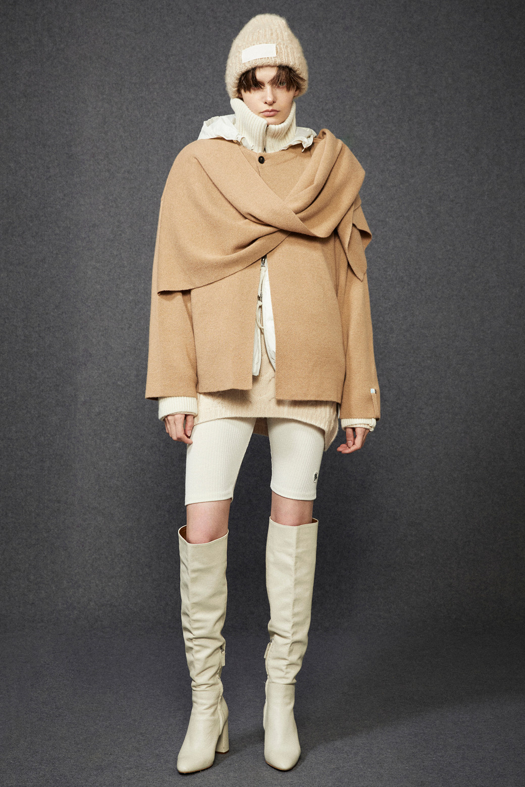 LE CASHMERE - 모자 - Handmade Bubble Beanie (Beige)
