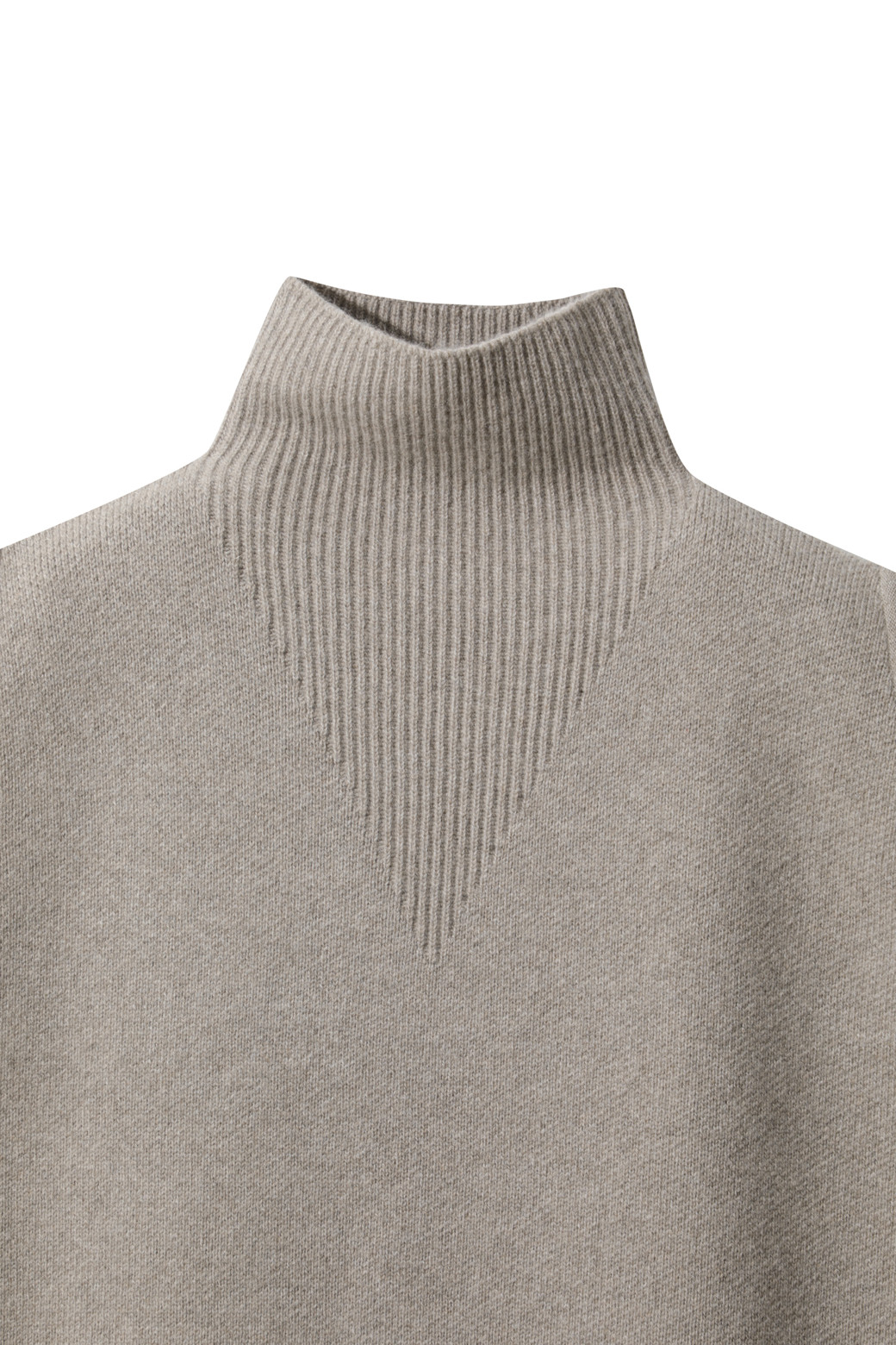 LE CASHMERE - 베스트 - Cap Sleeve Turtleneck Vest (Dark Beige)