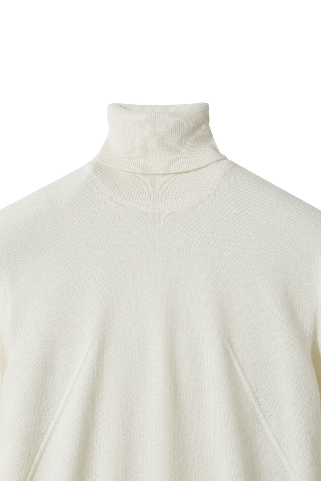LE CASHMERE - 스웨터 - Essential High Neck Sweater (White)
