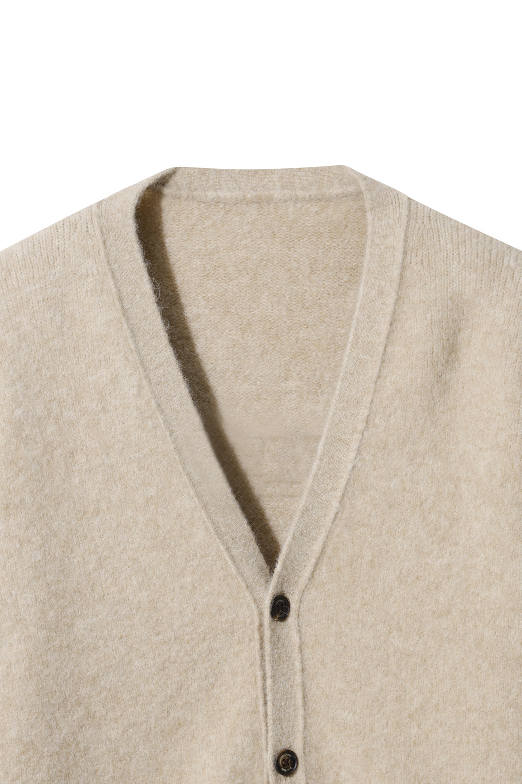 LE CASHMERE - 가디건 - Men Alpaca Cardigan (Beige)