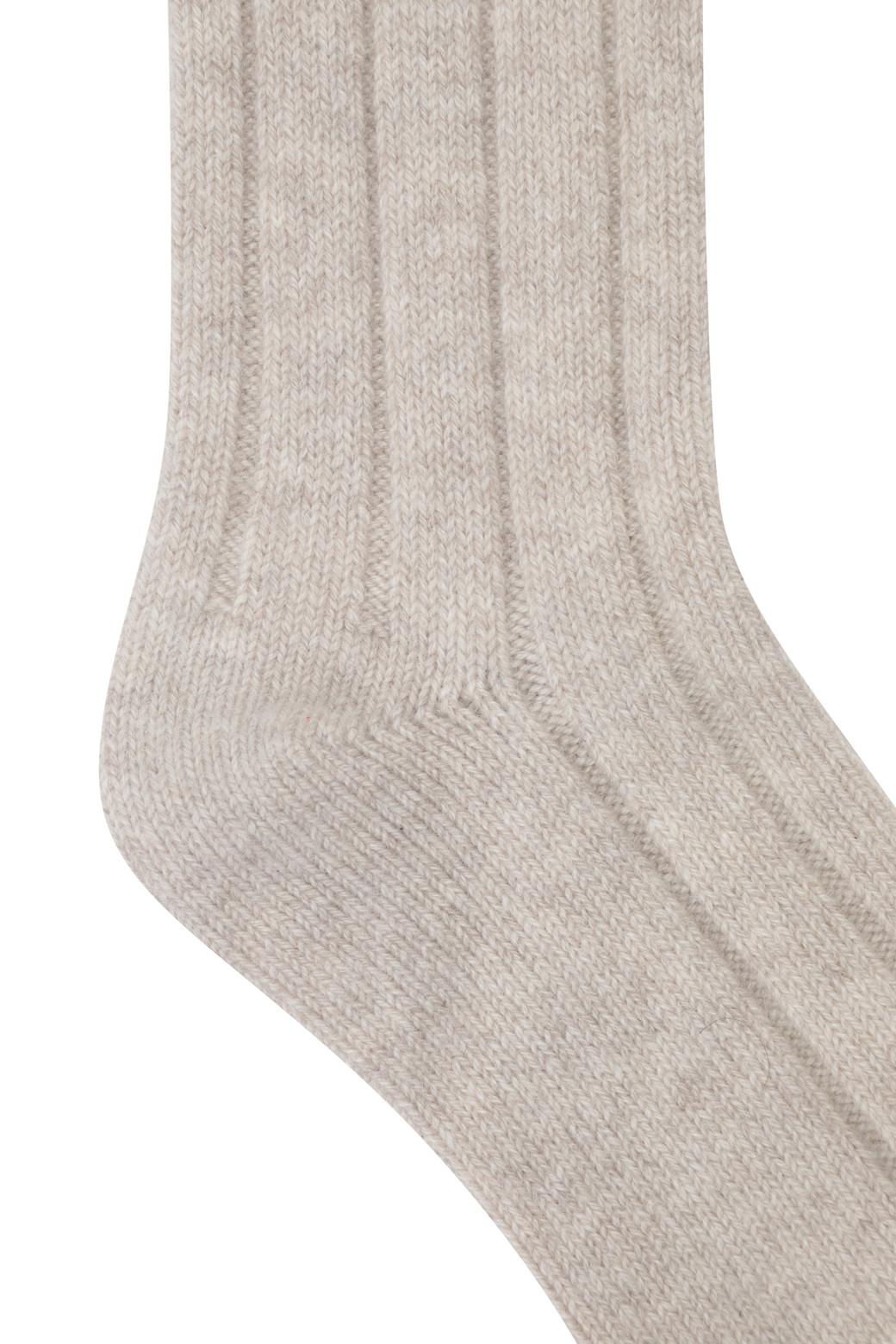 LE CASHMERE - 양말 - Long Ribbed Socks (Oatmeal)