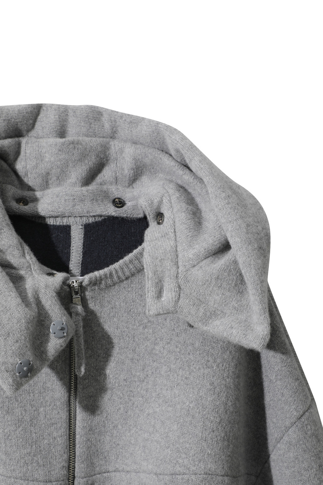LE CASHMERE - 자켓 - Double Hoodie Jacket (Light Gray)