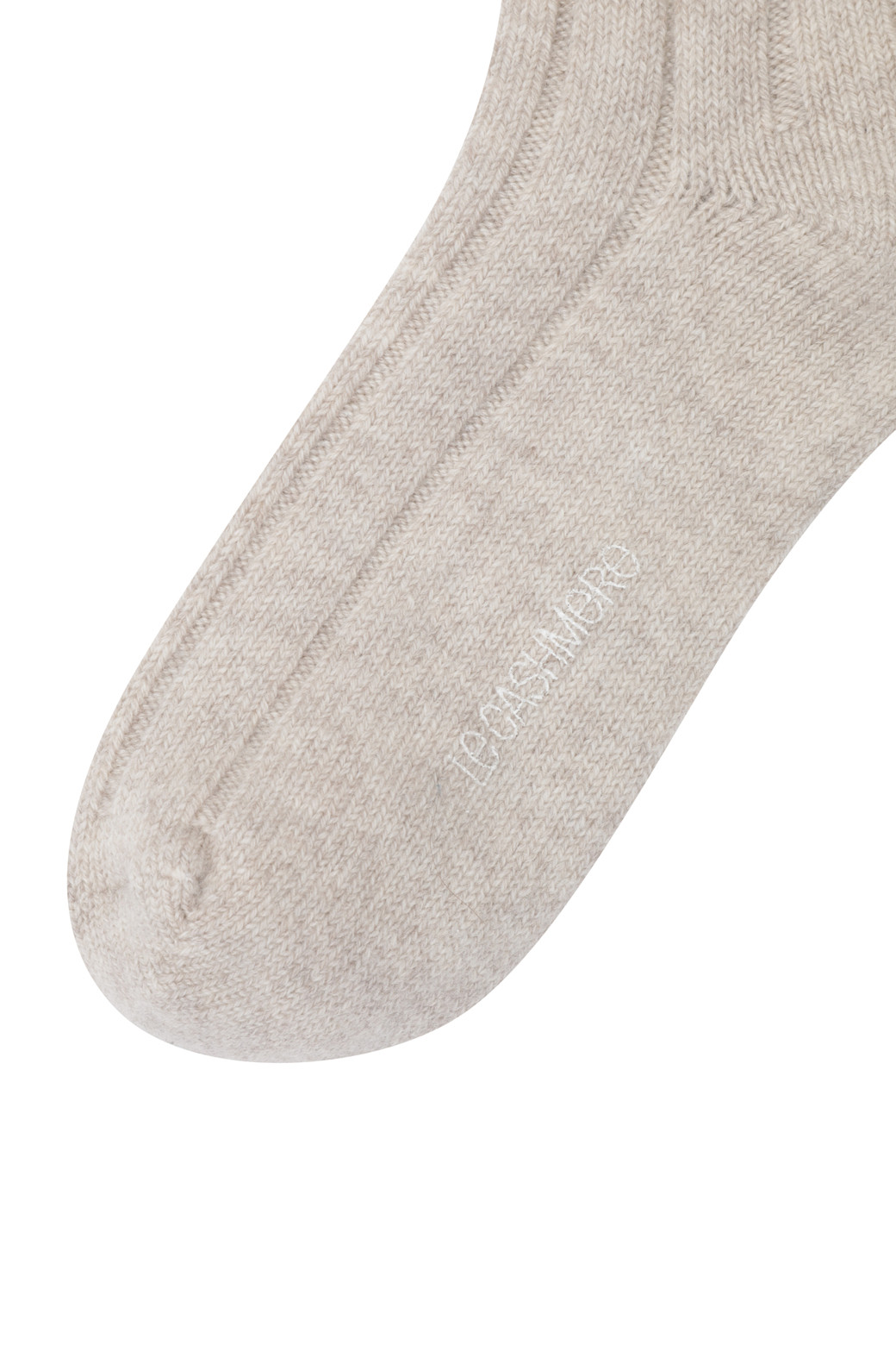 LE CASHMERE - 양말 - Long Ribbed Socks (Oatmeal)