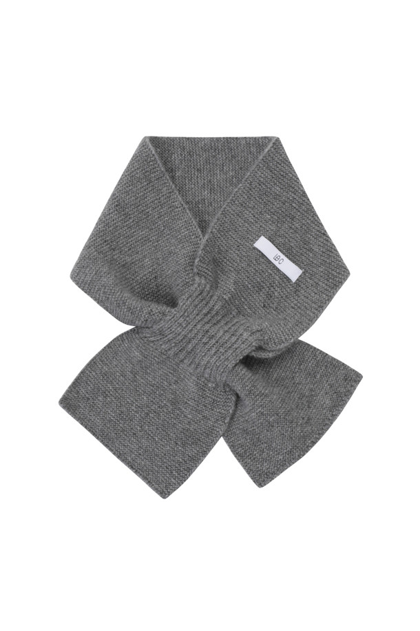 LE CASHMERE - 스카프/머플러 - Cashmere Mini Muffler (Light Gray)