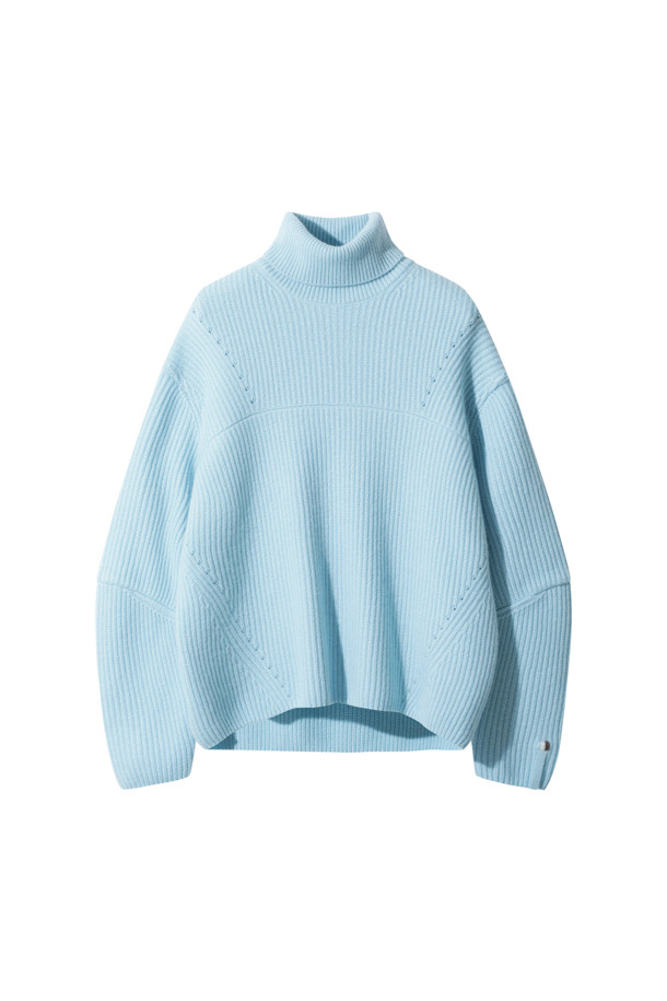 LE CASHMERE - 스웨터 - Chunky Snow Turtleneck (Sky Blue)