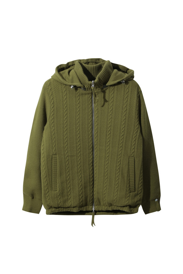 LE CASHMERE - 다운/패딩 - Men Cashmere Puffer (Khaki)