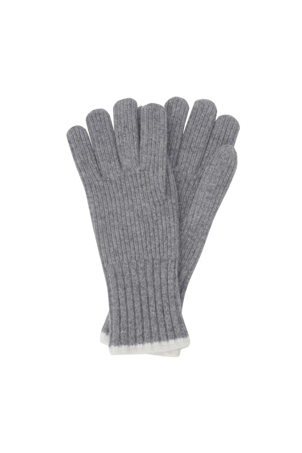 LE CASHMERE - 장갑 - Ribbed Glove (Light Gray)