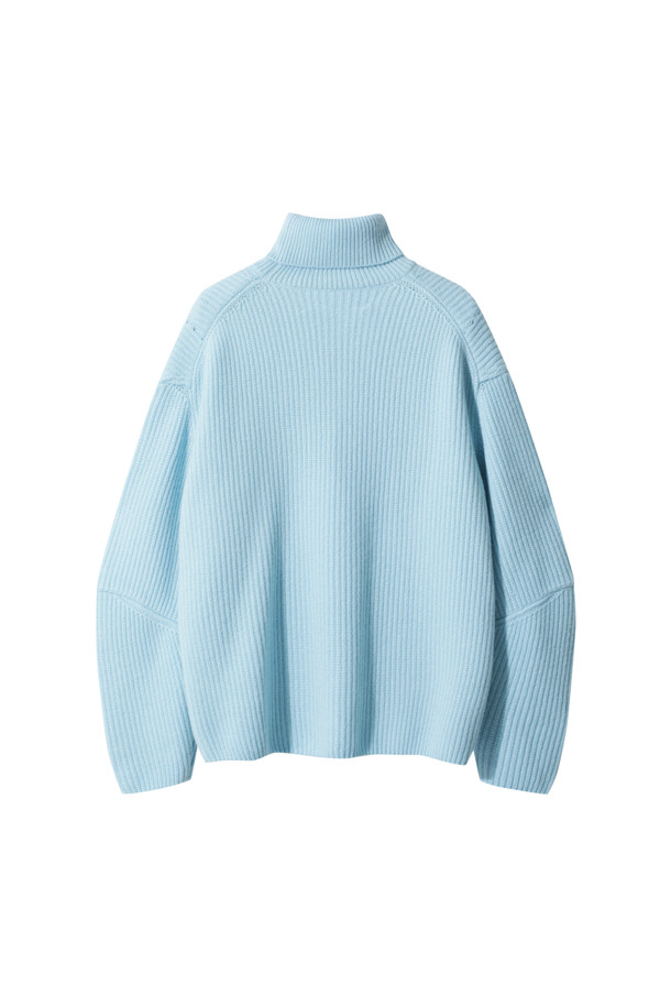 LE CASHMERE - 스웨터 - Chunky Snow Turtleneck (Sky Blue)