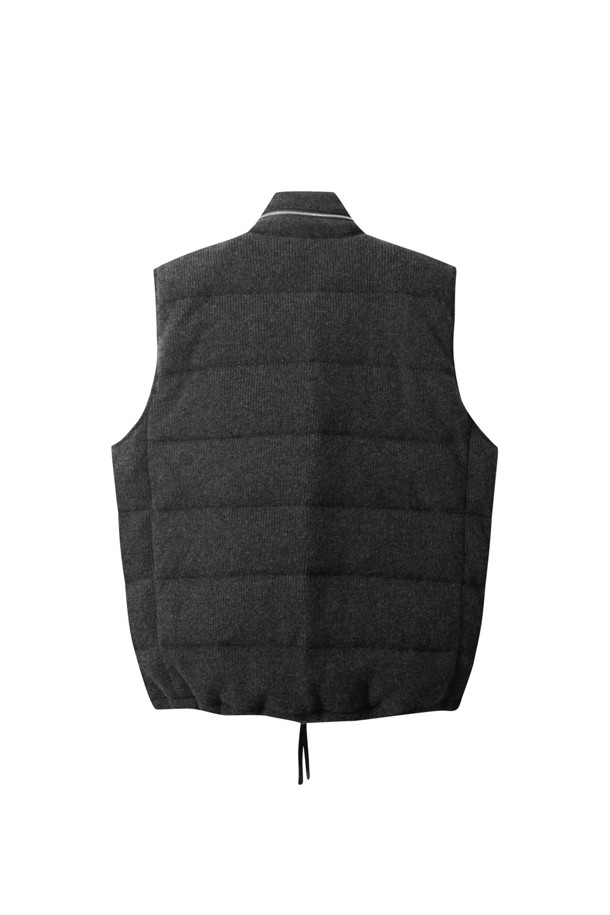 LE CASHMERE - 다운/패딩 - Men Cashmere Vest (Charcoal)