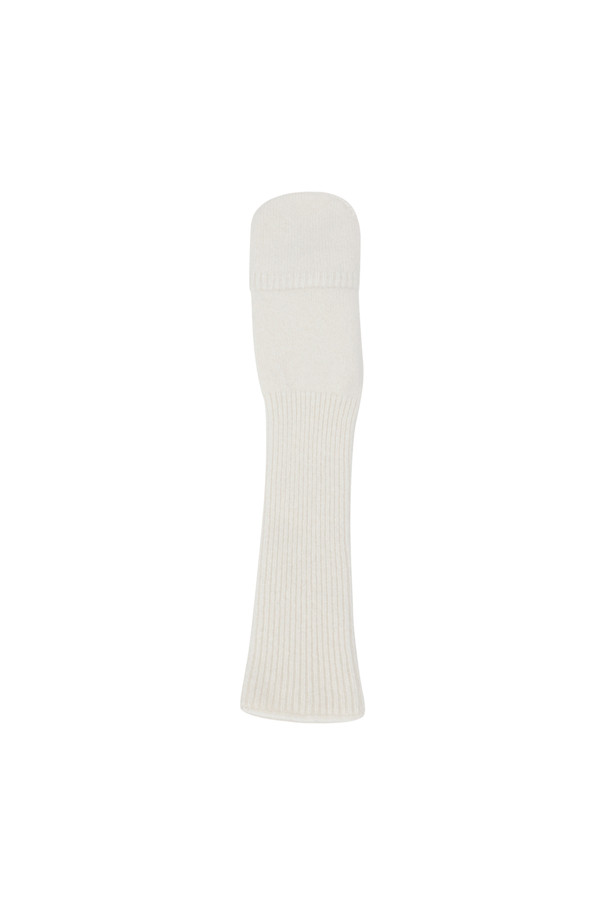 LE CASHMERE - 장갑 - Long Ribbed Mitten (White)