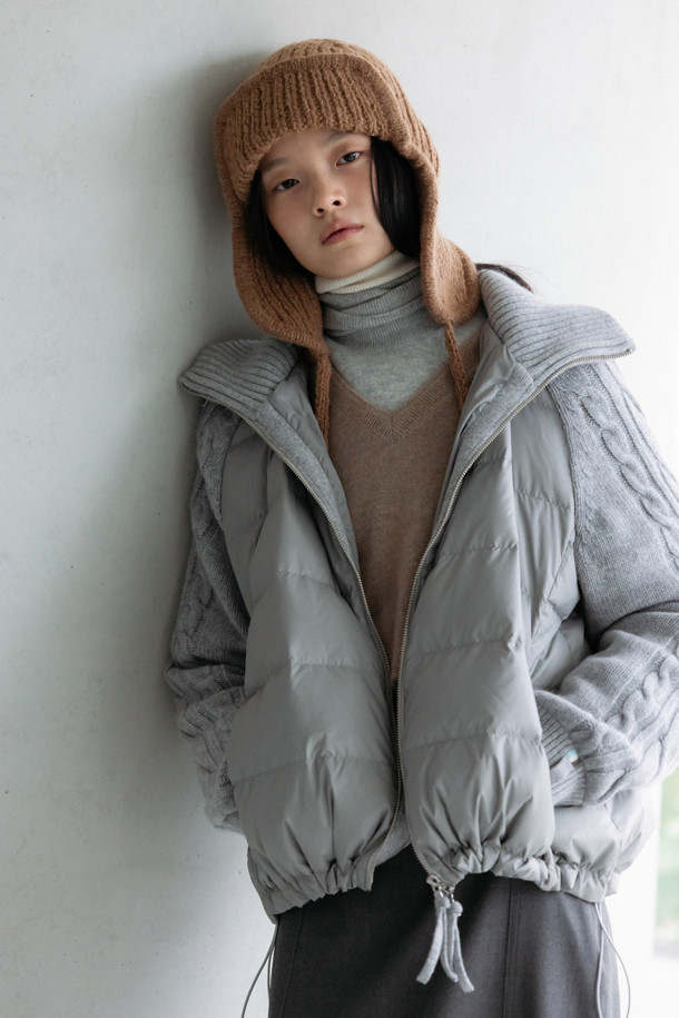 LE CASHMERE - 패딩 - Cashmere Puffer (Light Gray)