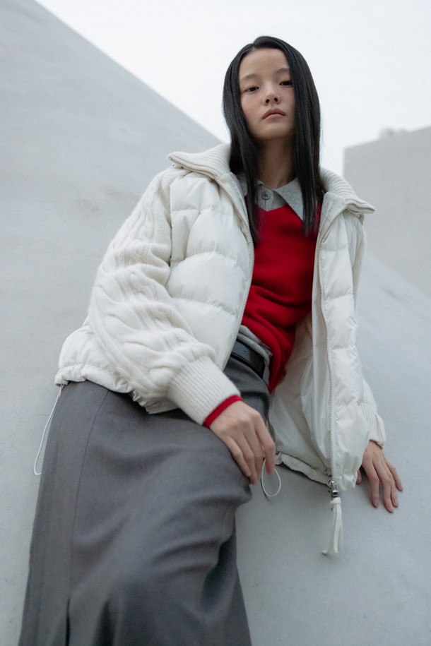 LE CASHMERE - 패딩 - Cashmere Puffer (White)