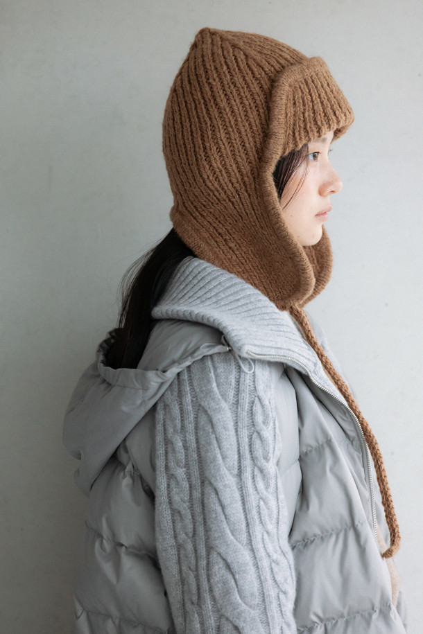 LE CASHMERE - 모자 - Handmade Earflap Hat (Camel)