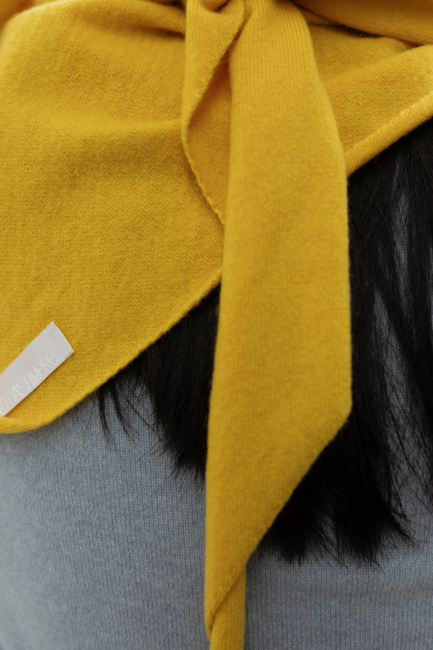 LE CASHMERE - 스카프/머플러 - Triangle Muffler (Yellow)