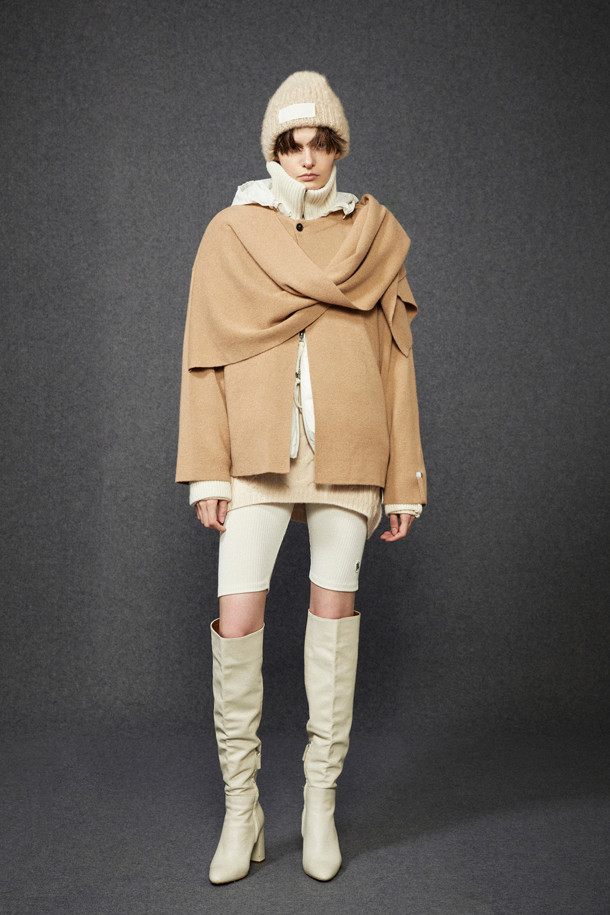 LE CASHMERE - 자켓 - Cashmere Scarf Jacket (Camel)