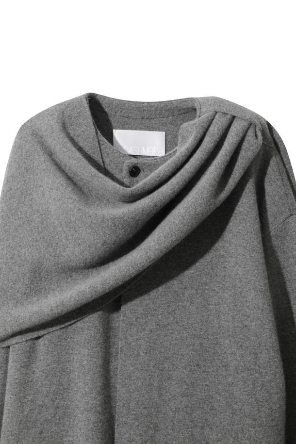 LE CASHMERE - 자켓 - Cashmere Scarf Jacket (Gray)