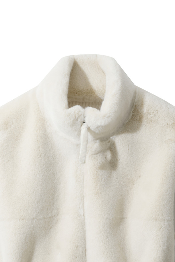 LE CASHMERE - 베스트 - Eco Fur Knit Vest (White)