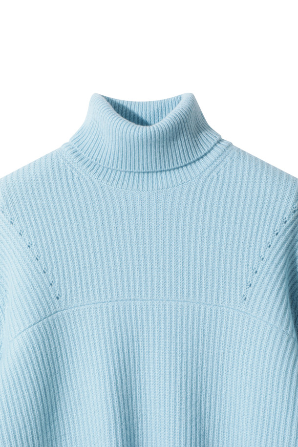 LE CASHMERE - 스웨터 - Chunky Snow Turtleneck (Sky Blue)