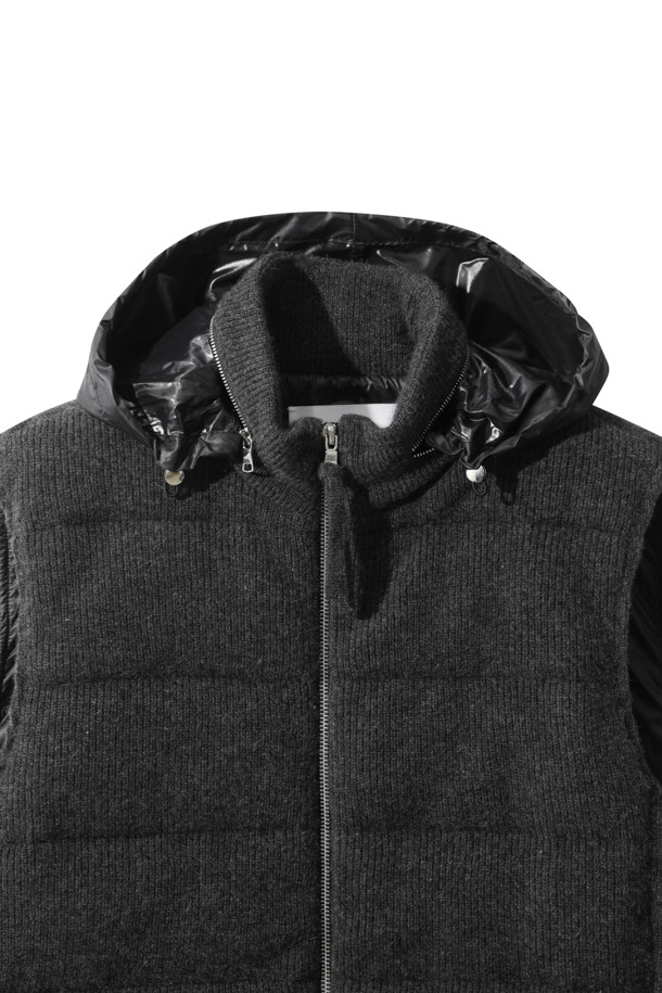 LE CASHMERE - 다운/패딩 - Men Cashmere Vest (Charcoal)