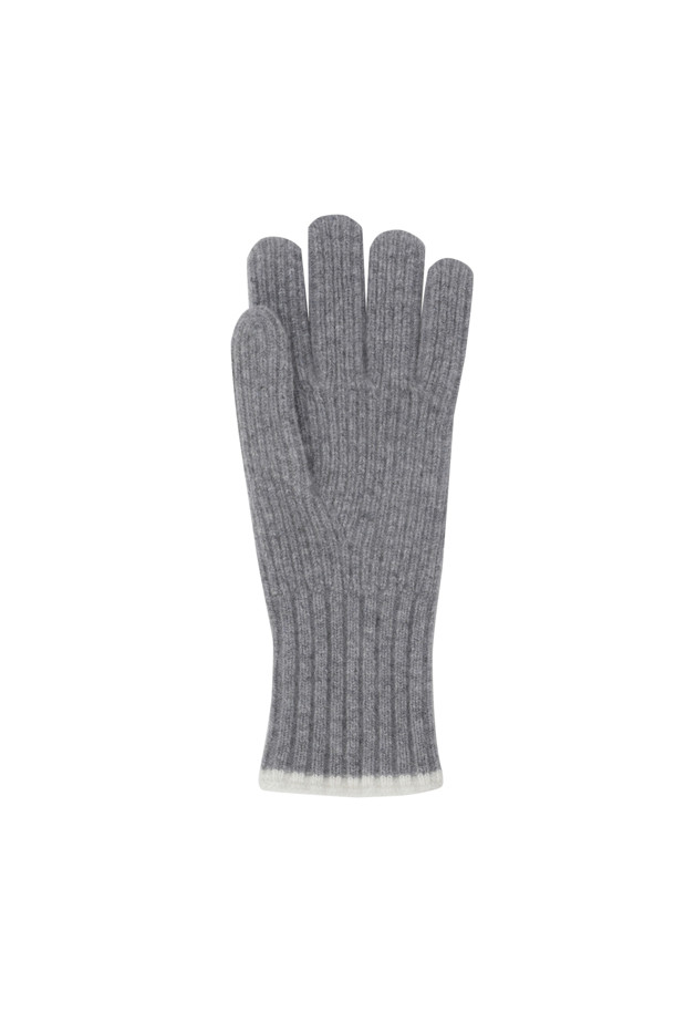 LE CASHMERE - 장갑 - Ribbed Glove (Light Gray)