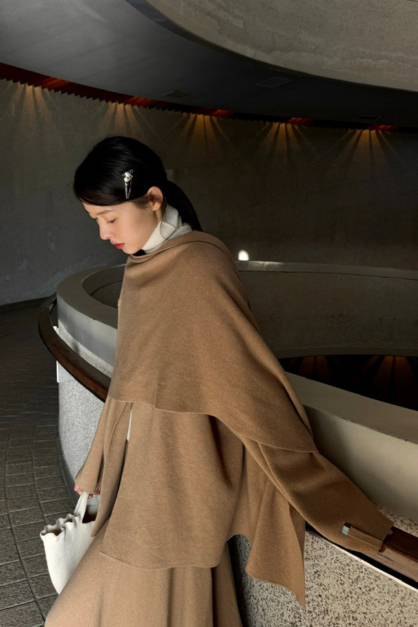 LE CASHMERE - 자켓 - Cashmere Scarf Jacket (Camel)