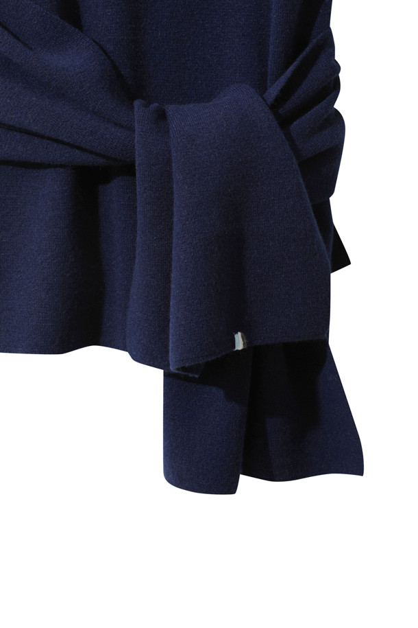 LE CASHMERE - 베스트 - Cashmere Cape Vest (Navy)