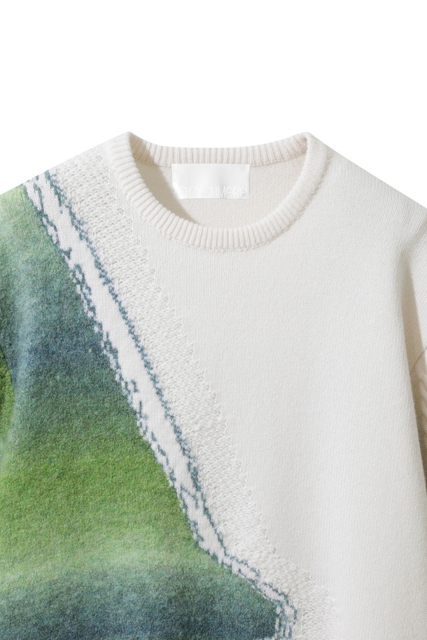 LE CASHMERE - 스웨터 - Pattern Sweater (Khaki)