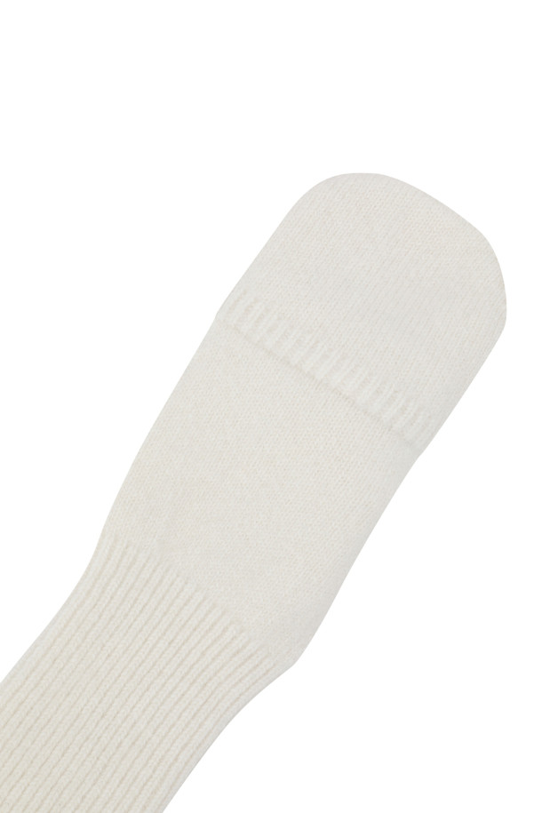 LE CASHMERE - 장갑 - Long Ribbed Mitten (White)