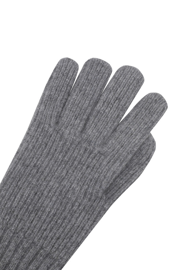 LE CASHMERE - 장갑 - Ribbed Glove (Light Gray)