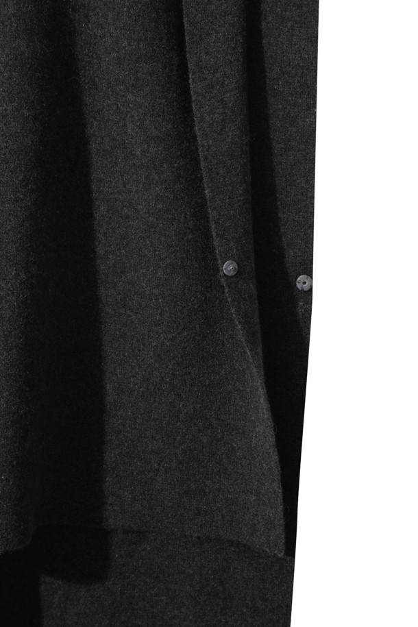 LE CASHMERE - 베스트 - Cashmere Cape Vest (Charcoal)