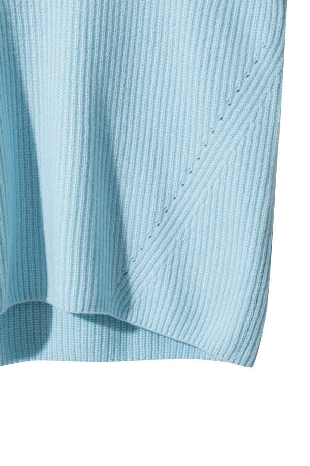 LE CASHMERE - 스웨터 - Chunky Snow Turtleneck (Sky Blue)