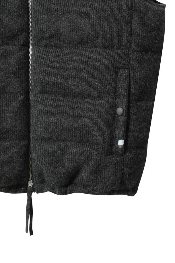 LE CASHMERE - 다운/패딩 - Men Cashmere Vest (Charcoal)